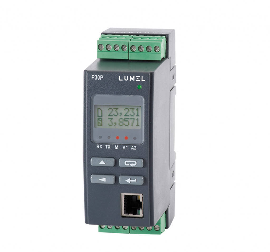 Transducer of 1-phase power network parameters with Ethernet