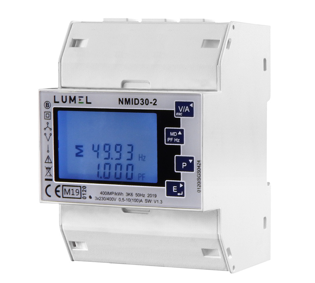 1 and 3-phase energy meter 100A (MID certified)