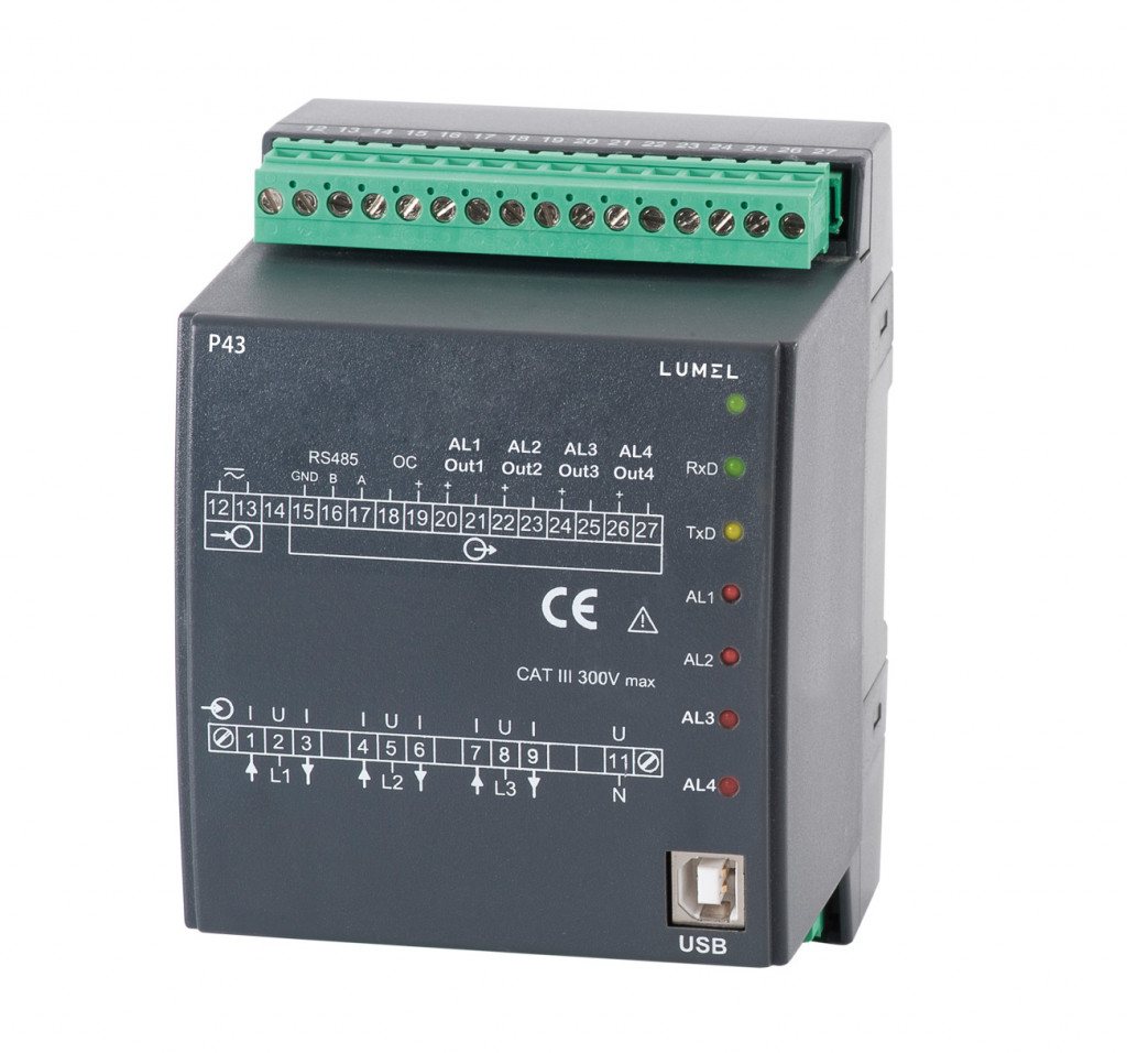 3-phase transducer of power network parameters