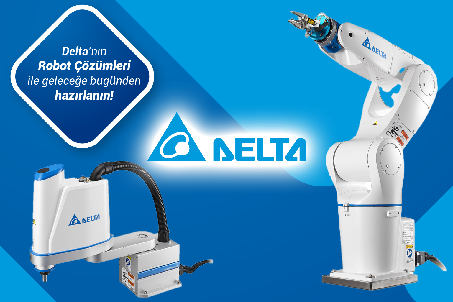 Discover Delta Electronics’ 6-axis articulated robot series and versatile SCARA robot arms—offering speed, precision, and integrated automation solutions.